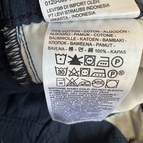 Mint condition Levi Ribcage Wide Leg Corduroy navy blue size 25 - Picture 7 of 14